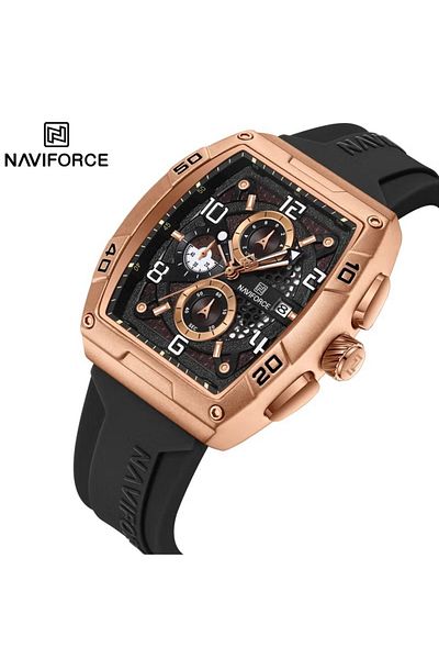 Naviforce Modern Sport Chronograph Wrist Watch for Men with Durable Strap Water Resistant Multi-Function