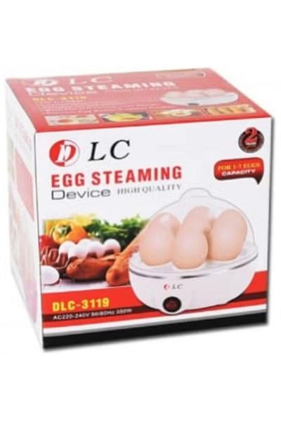 DLC Egg Boiler – 7‑Egg Electric Steamer, 350 W Compact Kitchen Appliance (White)