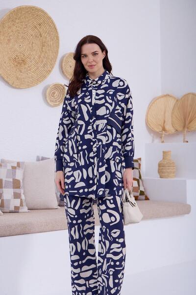 Moodbasic Desenli Takım Mb24.652 - Lacivert
