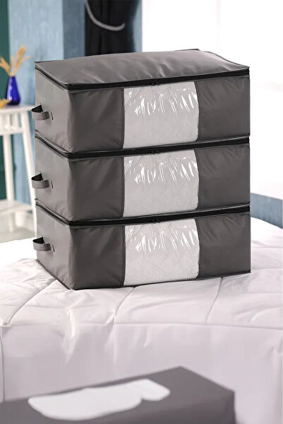 Tex Republic Τσάντα αποθήκευσης ρούχων με παράθυρο 6 τεμαχίων Anthracite Grey...