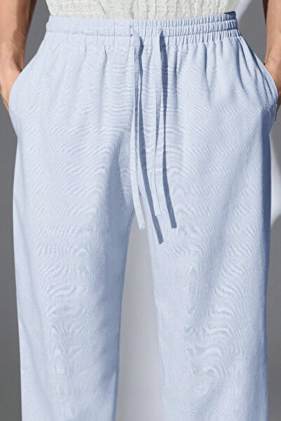 COOL TARZ Hafif Ve Rahat Müslin Baggy Erkek Pantolon - Mavi