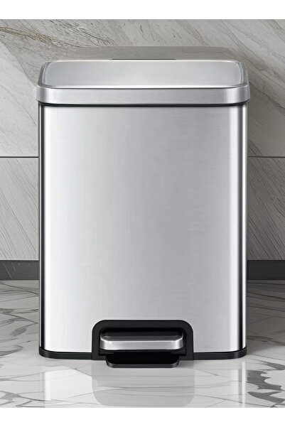 EKO MADISON 12L Pedal Trash Can – Brushed Stainless Steel, Soft-Close, Fingerprint-Resistant Bin