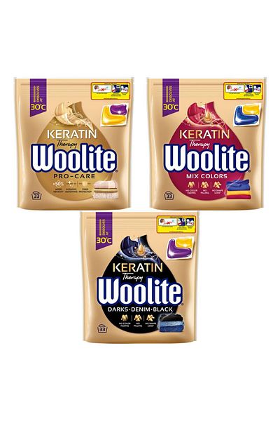Woolite Keratin Therapy Washing Capsules MIX 3x 33pcs