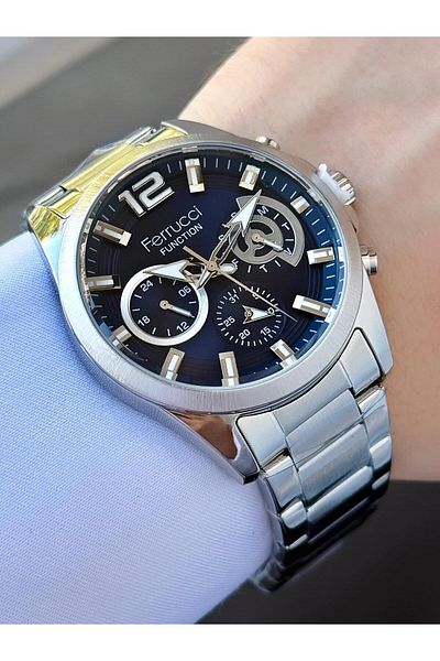 Ferrucci Men's Functions Active Metal Cord Wrist Watch
