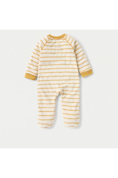 Juniors Striped Closed Feet Sleepsuit with Long Sleeves
