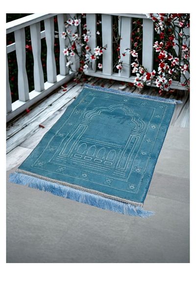 smart home Luxury Padded and Embroidered Prayer Rug, Insulated and Padded Indoor Prayer Rug 120*80*4cm