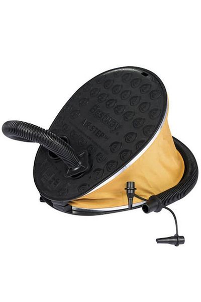 BESTWAY Foot Pump, Bestway, 1.6L, 3 Interchangeable Nozzles, Yellow