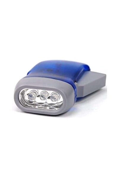 dalimag Lanterna Cu Dinam si Baterie, 3 Leduri, Pentru Camping, Incarcare Baterie Prin Apasare Maneta, Agata