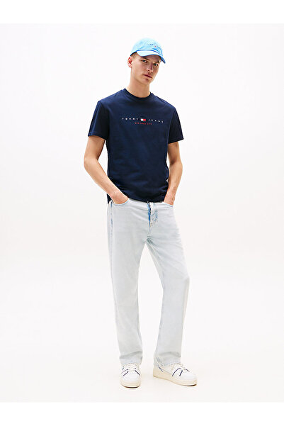 Tommy Hilfiger Erkek Mavi S/S Tişört