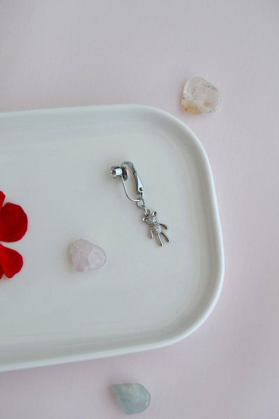 Sacce Scarves&Accessories Non-Hole Belly Piercing Teddy Bear Model Teddy Bear Charm Magnet Belly Piercing