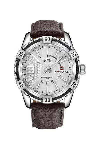 Naviforce Men's Analog Quartz Watch – 47mm Dial, Water Resistant, Classic Design for Business & Casual Wear