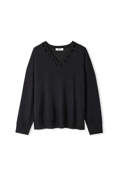 İpekyol Metal aksesuarlı cutout triko