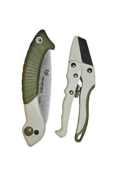 Agromak Set Foarfeca si Fierastrau Crengi By-Pass Deluxe, AGROMAK