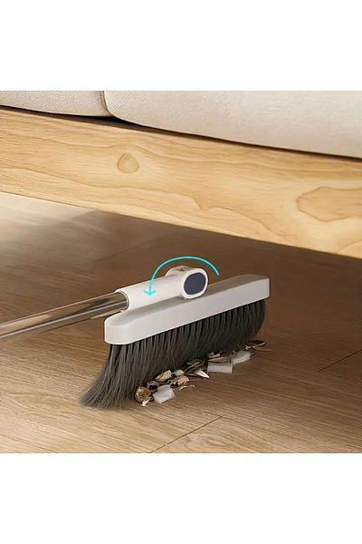 OEM Cleaning set with broom and dustpan with comb, White
