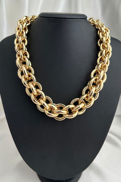 Modex Interlocking Rings Design Chain Necklace (40cm)