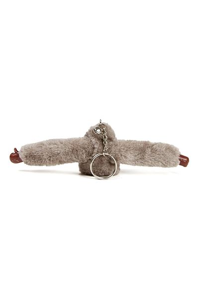 Newish Polo Monkey Plush Toy Bag and Wallet Accessory Keychain - Gray