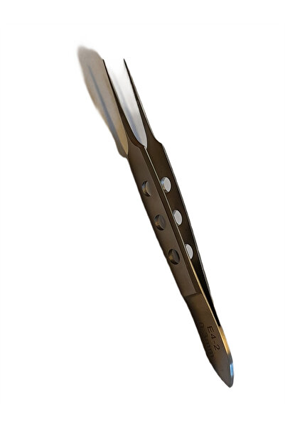 AZİM Cerrahi mikro penset cımbız dişli düz uçlu 9cm 0.5mm