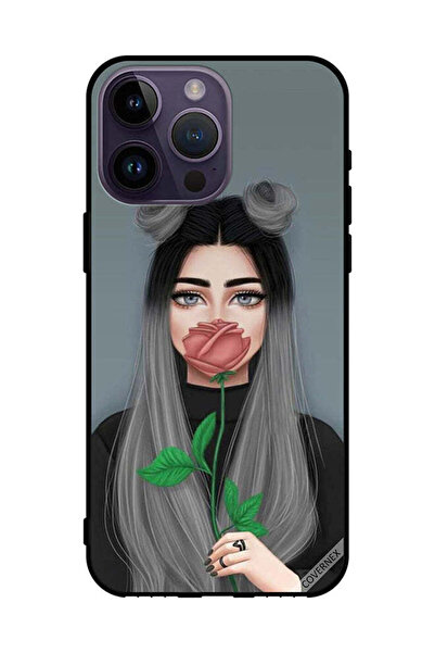 Covernex غطاء حماية لهاتف Apple iPhone 14 Pro Max، فتاة لطيفة تخفي فمها على ش...