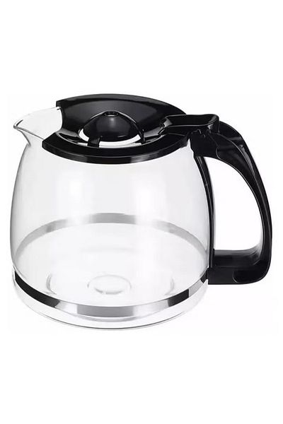 DLC Coffee Machine Replacement Jug – 1200 ml Black Glass Carafe with 2-Year Warranty