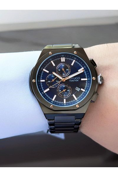 Ferrucci Men's Functions Active Metal Cord Wrist Watch