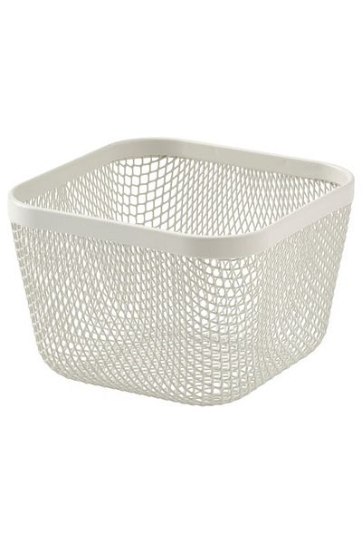 IKEA Food storage basket, metal/white, 14x14x10 cm