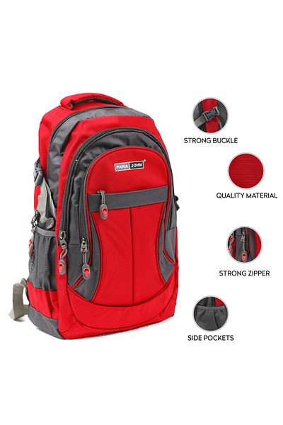 PARAJOHN Iconic 9 Lightweight Durable Schoolbag 22 inch-Red