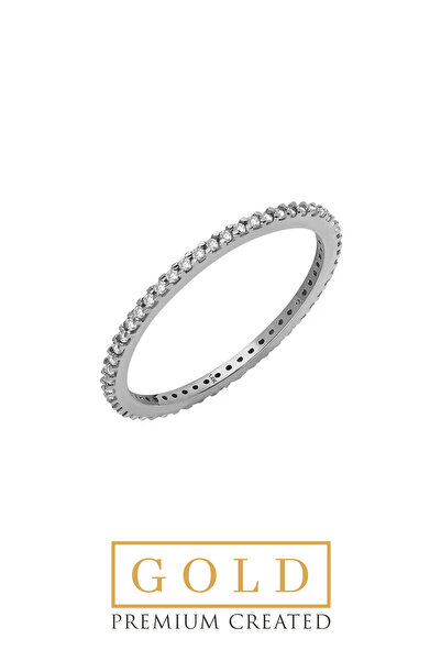 So CHIC... Beyaz Altın Sertifikalı Premium Created Taşlı Tamtur Yüzük