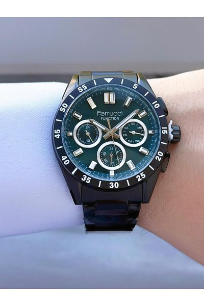 Ferrucci Men's Functions Active Metal Cord Wrist Watch