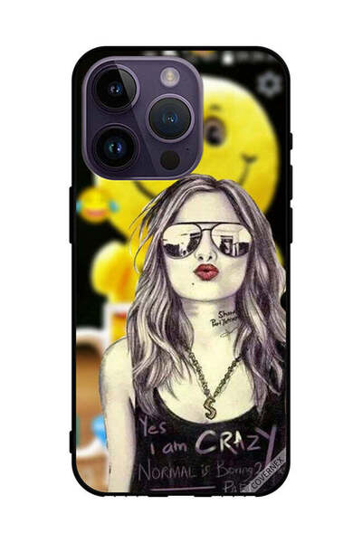 Covernex غطاء حماية لجهاز Apple iPhone 14 Pro نعم أنا مجنون، العادي ممل