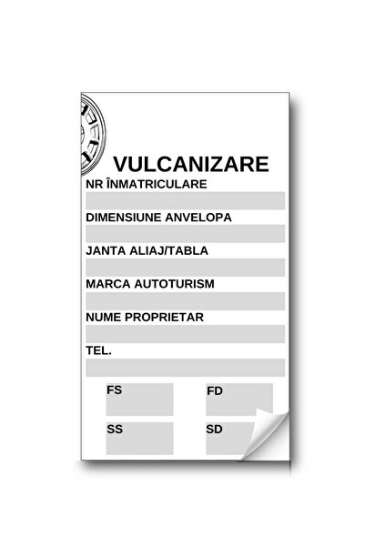 Eticheta Auto Set 200 Etichete autocolante de hotel de anvelope