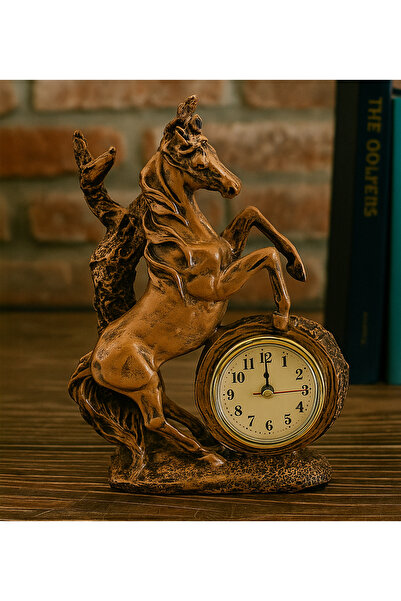 vegahediye v vega Şahlanan At Temalı Dekoratif Saat Biblosu – Masa Saati | Br...