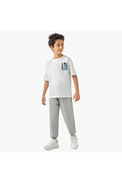 Juniors Solid Joggers with Pockets and Drawstring Closure