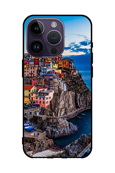 Covernex غطاء حماية لهاتف Apple iPhone 14 Pro - منازل ملونة على البحر