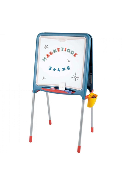 Belle Fusion BFS Smoby سبورة كتابة مغناطيسية مزدوجة الجوانب بأرجل معدنية 7600...