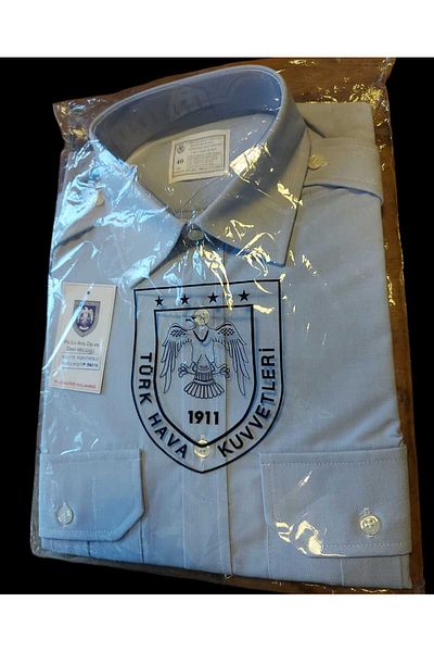 kho military design Turkish Air Force Blue Color Long Sleeve Sb. Shirt (Size 40-m)