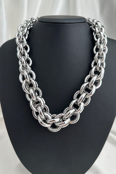 Modex Interlocking Rings Design Chain Necklace (40cm)