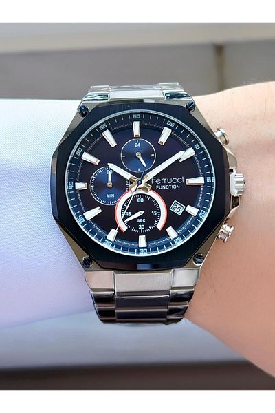 Ferrucci Men's Functions Active Metal Cord Wrist Watch