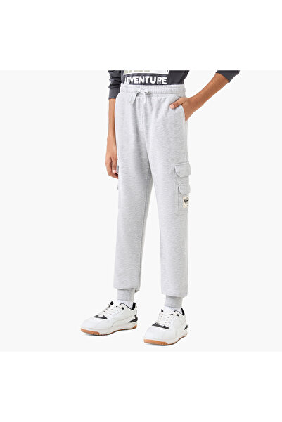 Juniors بنطال رياضي كارجو بتفاصيل زخرفية مع رباط للإغلاق