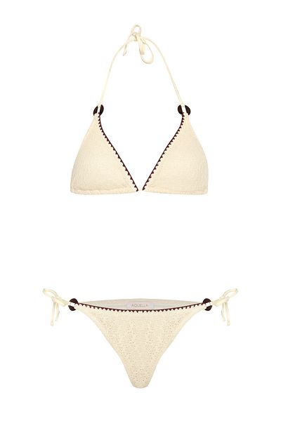 AQUELLA Lace Triangle Bikini with Accessories