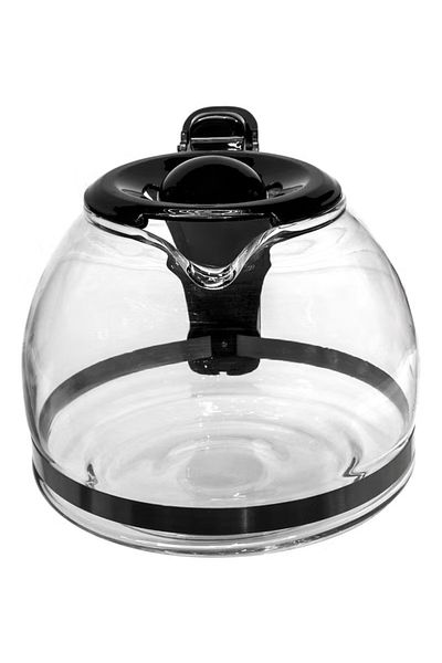 DLC Coffee Machine Replacement Jug – 1200 ml Black Glass Carafe with 2-Year Warranty