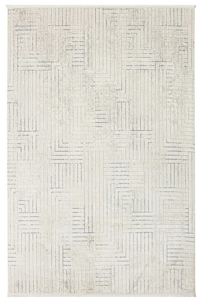 Moqa A Different Carpet Naz 2001 Mavi Modern Işıltılı Halı, İnce Yapılı, Şık ve Ferahlatıcı Etki.