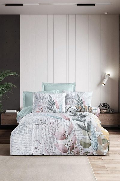 Altınbaşak 100% Cotton Ranforce Double Duvet Cover Set Vıvıda Mist