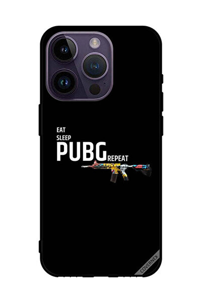 Covernex غطاء حماية لجهاز ابل ايفون 14 برو، تناول الطعام، النوم، تكرار لعبة ببجي