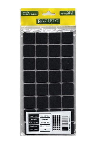 artisania Pacific 6025 Bl Adhesive Felt 25 mm X 25 mm Black