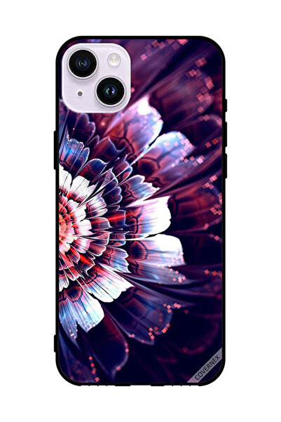 Covernex غطاء حماية لهاتف Apple iPhone 14 مع زهرة كبيرة منعكسة على الجانب الأيسر