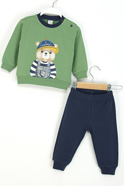 DMB BOYS & GIRLS Αγόρι Φόρμα Αρκουδάκι Cool Bear Κεντημένο βαμβακερό ύφασμα