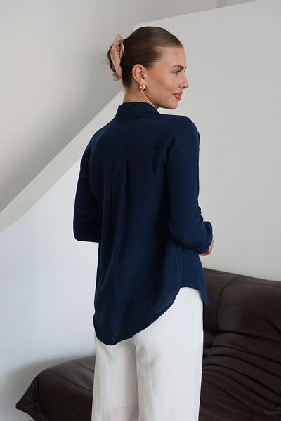 Patreon Cămașă oversize de muselină cu buzunare
