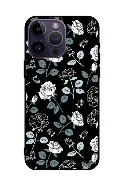 Covernex غطاء حماية لهاتف Apple iPhone 14 Pro Max بنقشة زهور باللونين الأبيض ...