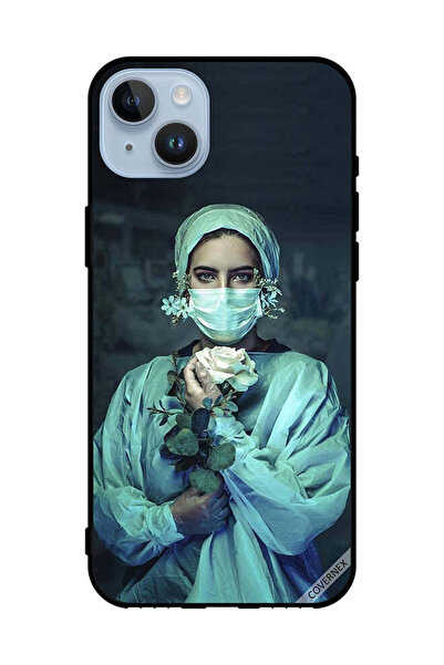 Covernex غطاء حماية لهاتف Apple iPhone 14 Plus ممرضة تحمل زهرة