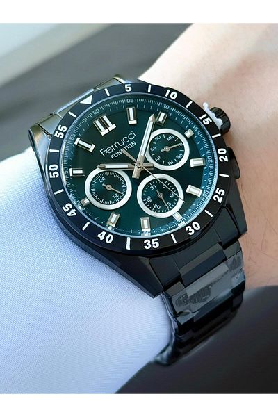 Ferrucci Men's Functions Active Metal Cord Wrist Watch